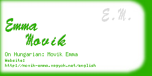 emma movik business card